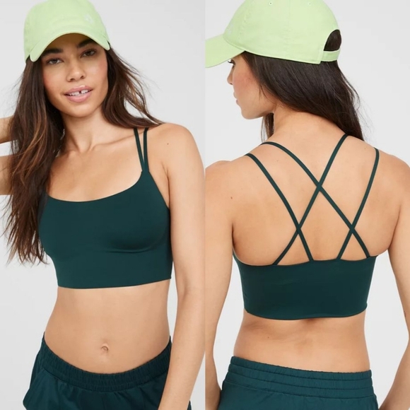 aerie Other - OFFLINE By Aerie Real Me Hold Up Forest Green Sports Bra